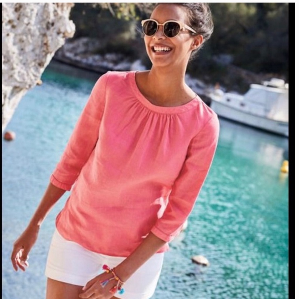 NWT Boden Katie linen blouse in Periwinkle, US6